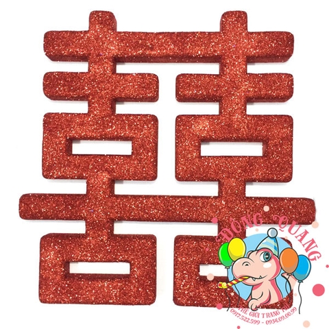 Chữ song Hỷ xốp vuông (5 màu)