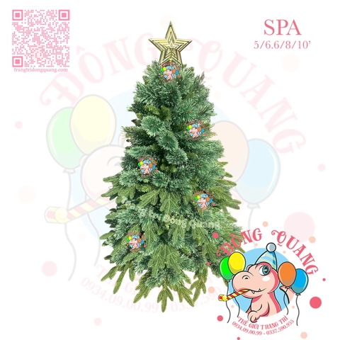 Cây thông PE 3 loại lá, cước nở hoa (cành tự động xoè)