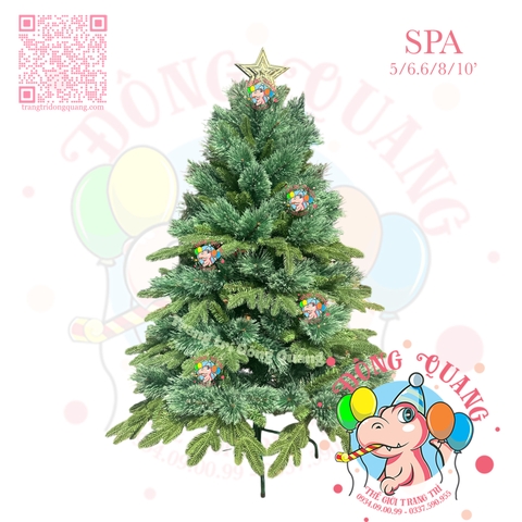 Cây thông PE 3 loại lá, cước nở hoa (cành tự động xoè)