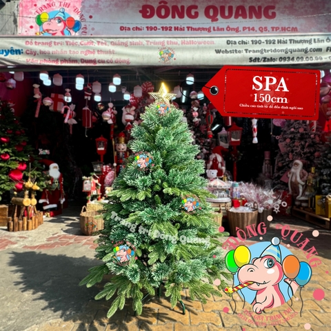 Cây thông PE 3 loại lá, cước nở hoa (cành tự động xoè)