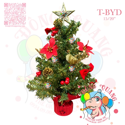 Cây thông mini xanh vàng