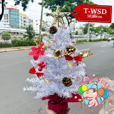 Cây thông mini trắng bạc