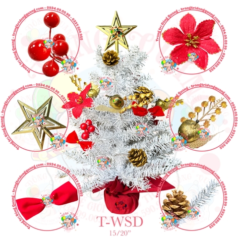 Cây thông mini trắng bạc