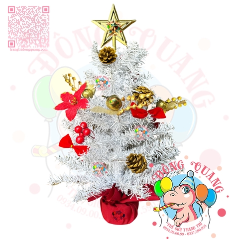 Cây thông mini trắng bạc