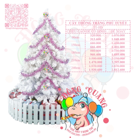 Cây thông trắng phủ tuyết