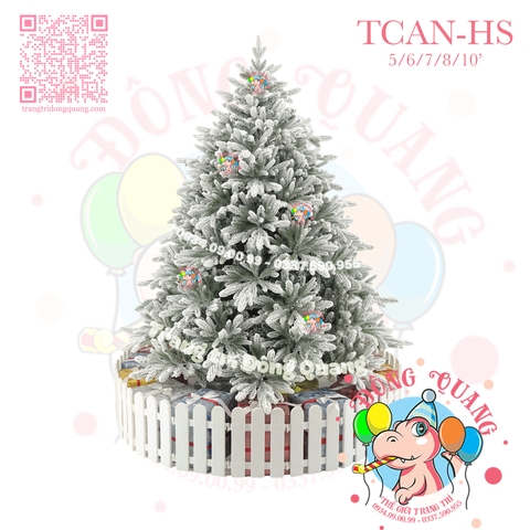 Cây thông PE 2 loại lá phủ tuyết (cành tự động xoè)