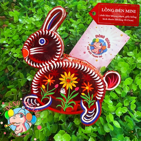 Đèn giấy kiếng khung nhựa mini loại 3