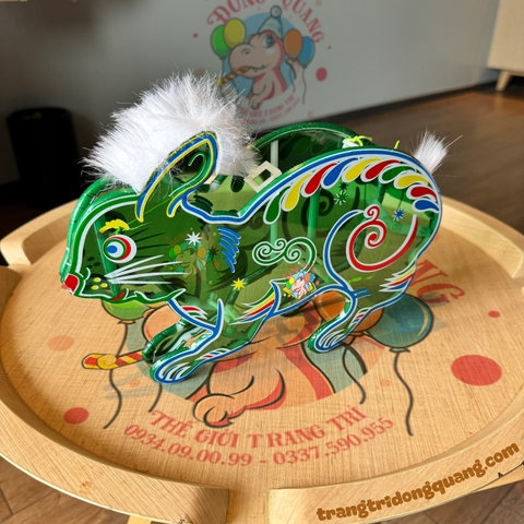 Đèn Trung thu giấy kiếng khung nhựa lớn 25cm