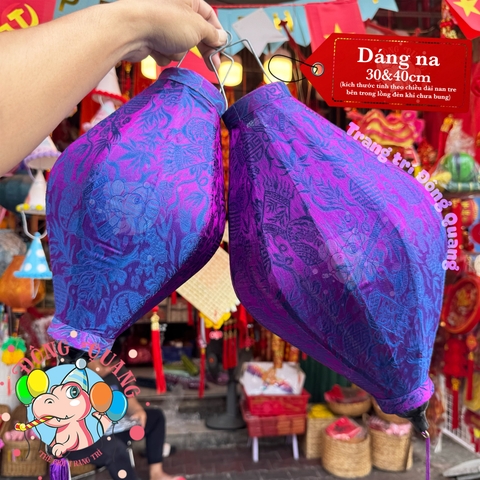 Lồng đèn Hội An vải gấm - dáng na