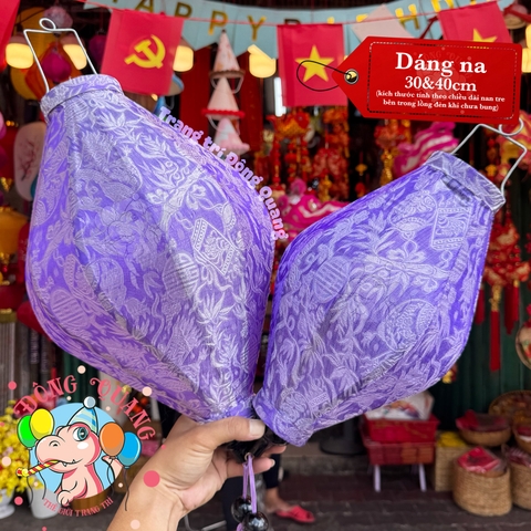 Lồng đèn Hội An vải gấm - dáng na
