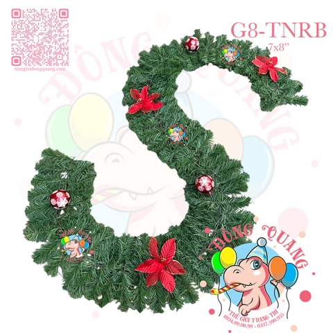 Dây trang trí thông xanh trạng nguyên