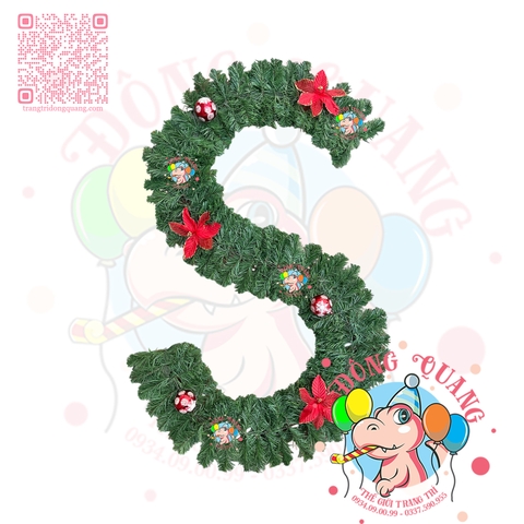 Dây trang trí thông xanh trạng nguyên