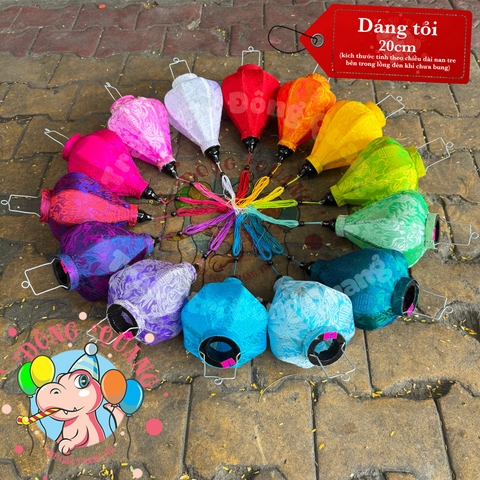 Lồng Đèn Hội An Vải Lụa Gấm - Dáng Tỏi