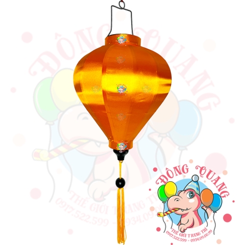 Lồng đèn Hội An vải phi bóng - dáng tỏi (treo ngoài trời)