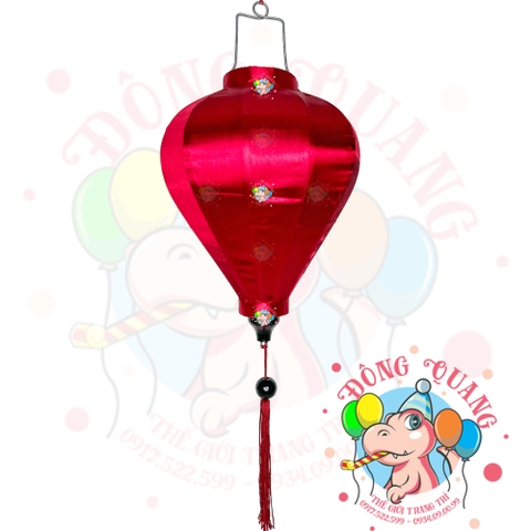 Lồng đèn Hội An vải phi bóng - dáng tỏi (treo ngoài trời)