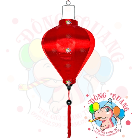 Lồng đèn Hội An vải phi bóng - dáng tỏi (treo ngoài trời)