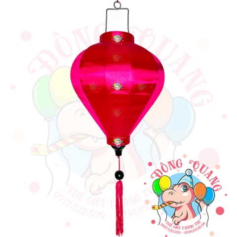 Lồng đèn Hội An vải phi bóng - dáng tỏi (treo ngoài trời)