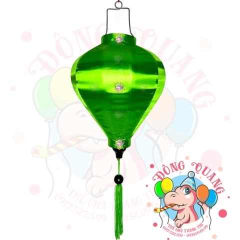 Lồng đèn Hội An vải phi bóng - dáng tỏi (treo ngoài trời)