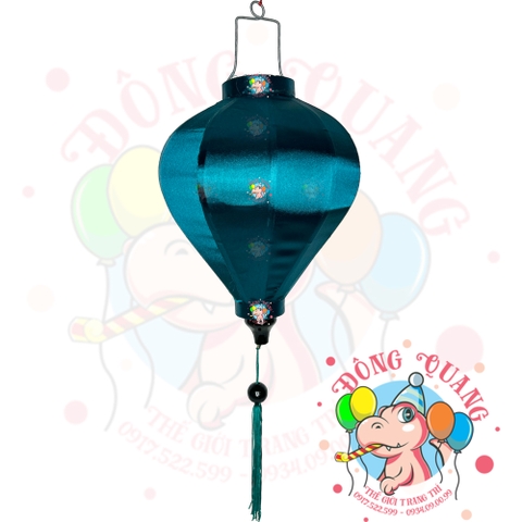 Lồng đèn Hội An vải phi bóng - dáng tỏi (treo ngoài trời)