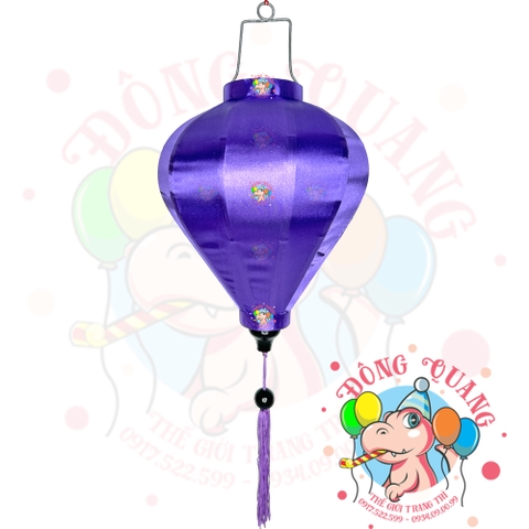 Lồng đèn Hội An vải phi bóng - dáng tỏi (treo ngoài trời)