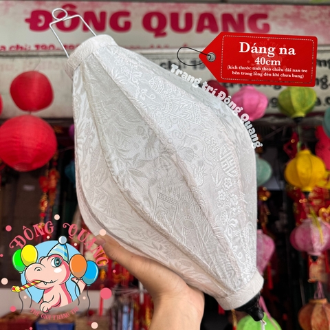 Lồng đèn Hội An vải gấm - dáng na