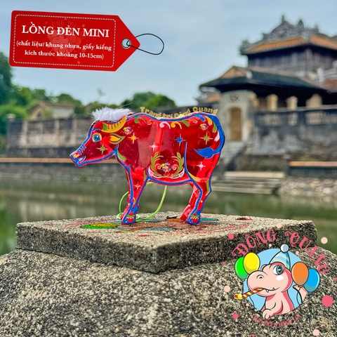 Đèn giấy kiếng khung nhựa mini loại 1