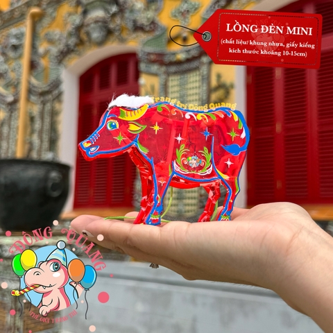Đèn giấy kiếng khung nhựa mini loại 1