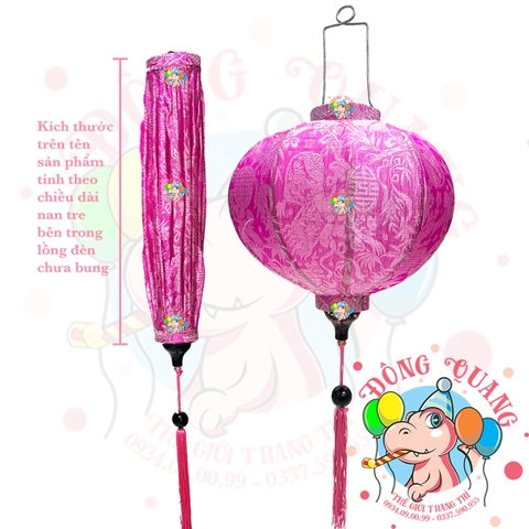 Lồng đèn Hội An vải gấm - dáng tròn