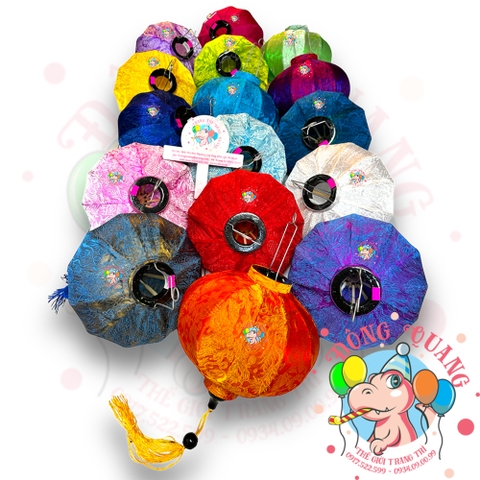 Combo 10 lồng đèn Hội An vải gấm