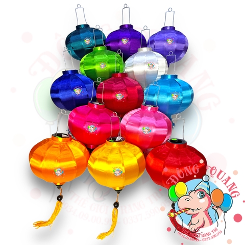 Lồng đèn Hội An vải phi bóng - dáng tròn (treo ngoài trời)