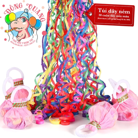 Túi pháo giấy sợi ribbon ném tay