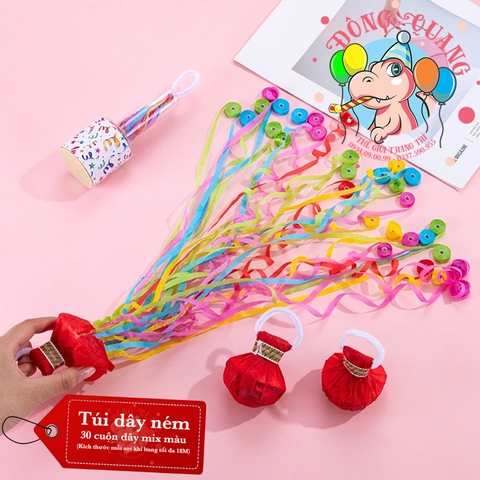 Túi pháo giấy sợi ribbon ném tay