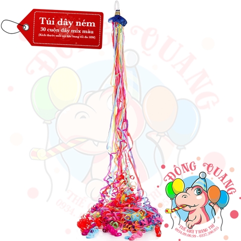 Túi pháo giấy sợi ribbon ném tay