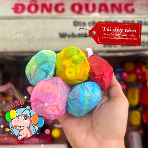 Túi pháo giấy sợi ribbon ném tay