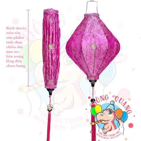 Lồng đèn Hội An vải gấm - dáng ú