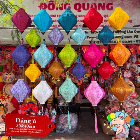 Lồng đèn Hội An vải gấm - dáng ú