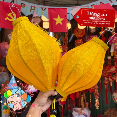Lồng đèn Hội An vải gấm - dáng na