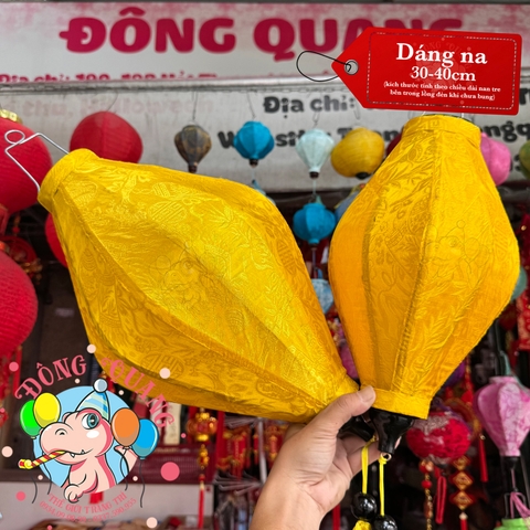 Lồng đèn Hội An vải gấm - dáng na