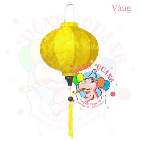 Lồng đèn Hội An vải gấm - dáng tròn
