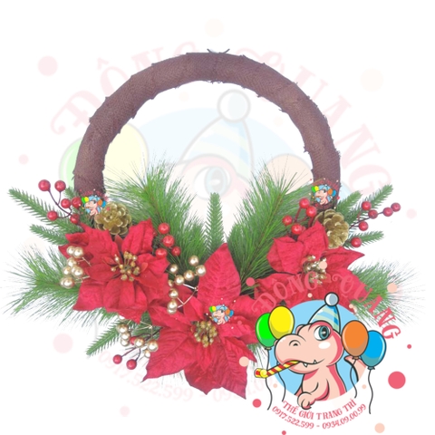 Vòng hoa bố trạng nguyên đỏ trang trí