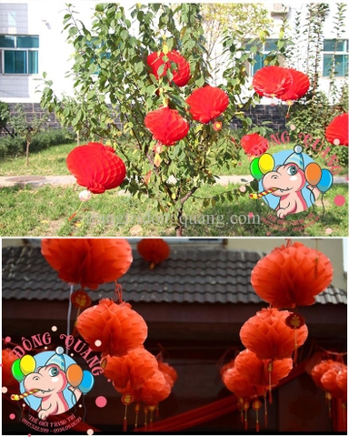 Đèn lồng tổ ong form dày treo ngoài trời