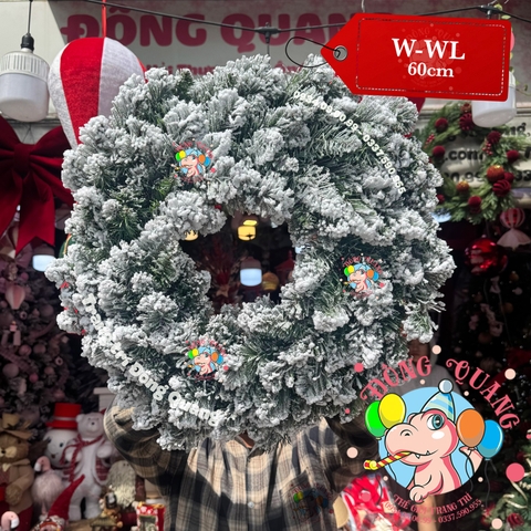 Vòng hoa đầu nhọn phủ tuyết