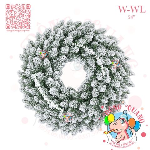 Vòng hoa đầu nhọn phủ tuyết