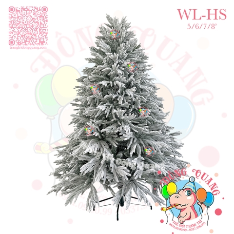 Cây thông PE, PVC lá rủ phủ tuyết (cành tự động xoè)