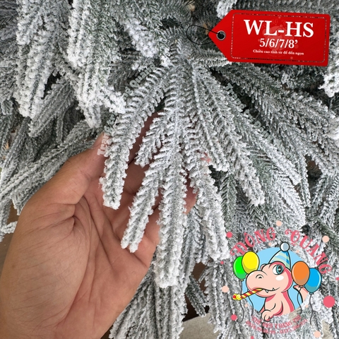 Cây thông PE, PVC lá rủ phủ tuyết (cành tự động xoè)