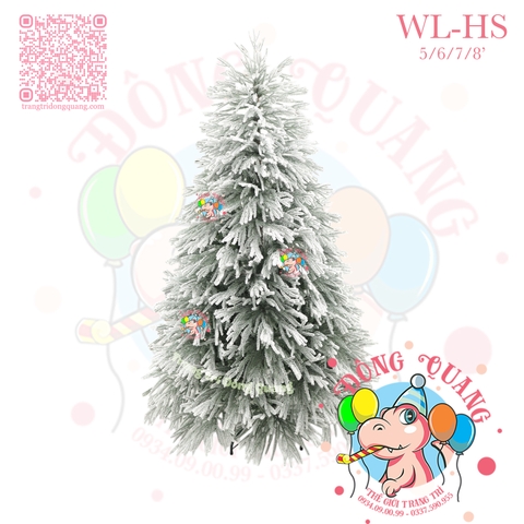 Cây thông PE, PVC lá rủ phủ tuyết (cành tự động xoè)