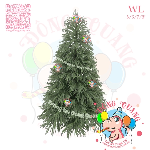 Cây thông PE, PVC lá rủ (cành tự động xoè)