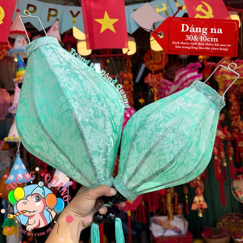 Lồng đèn Hội An vải gấm - dáng na