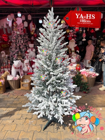 Cây thông 2 loại lá PE, PVC phủ tuyết