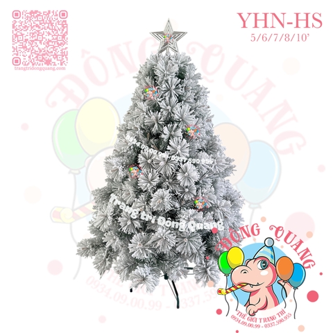 Cây thông cước đầu vàng phủ tuyết (cành tự động xoè)